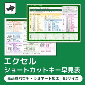 Excel用ショートカットキー早見表　高品質つや消しパウチ・ラミネート加工　在宅ワーク　時短事務｜koreyakono