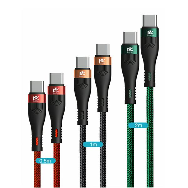 【2本セット】RoiCiel  USB-C to USB-C ケーブル PD対応100W/6A急速充...