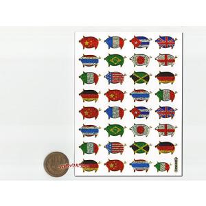 キラキラステッカー(フラッグブタ)の詳細画像1