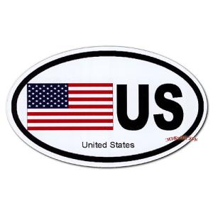アメリカンステッカー（オーバルUS）