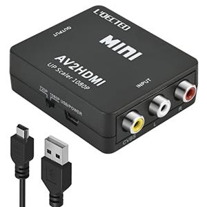 RCA to HDMI変換コンバーター L'QECTED AV to HDMI 変換器 AV2HDMI USBケーブル付き コンポジットをHDMIに変換する 1080/720P切り替え 音声転送-PS2/