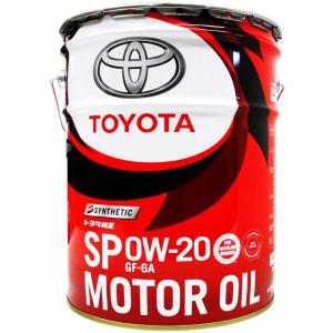 本州送料無料　TOYOTA トヨタ エンジンオイル トヨタ純正 モーターオイル 0W-20 SP/GF-6A 全合成油 20L 08880-13203　 (旧品番08880-12603）