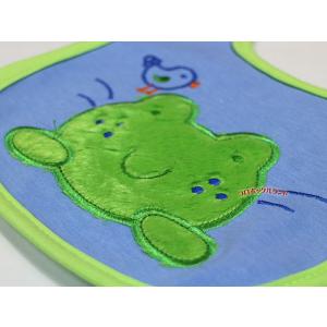 ベビービブ(水色・かえる・小鳥)の詳細画像2