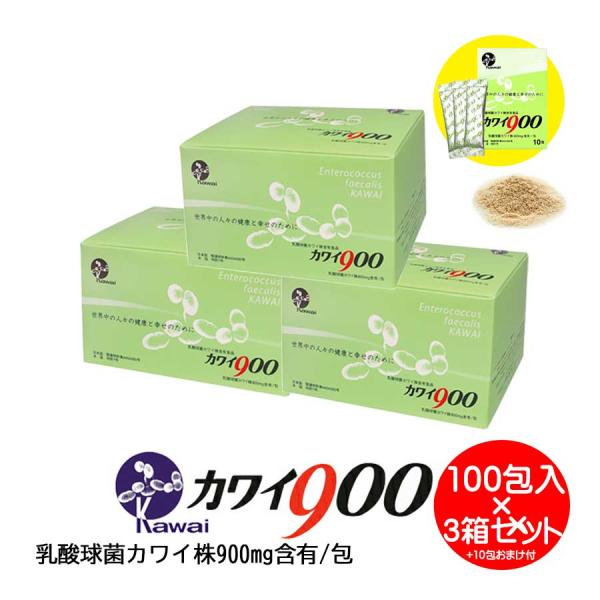 【もれなく10包プレゼント】カワイ 900mg 3箱セット カワイ株 乳酸菌 乳酸球菌 健康 粉末 ...