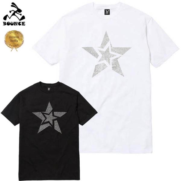 送料無料 BOUNCE バウンス star line ホシ ラインストーンロゴ  ストリート メンズ...