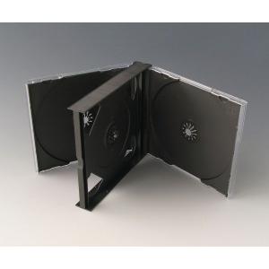 CDケース 4枚用 マルチケース 100個 黒グレー/クリア 4ディスク : DVD