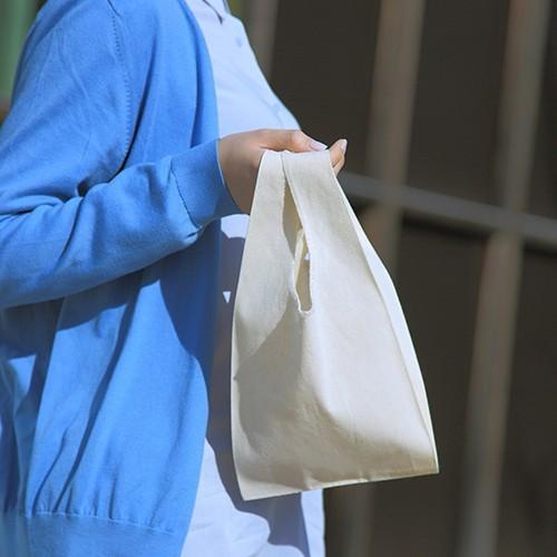 コットンマルシェバッグ（Ｓサイズ） 100枚  無地 名入れプリント可能 トートバッグ エコバッグ