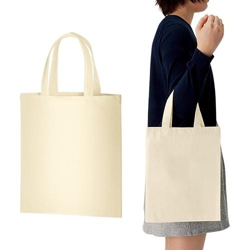 ライトキャンバスバッグ Mサイズ(マチなし) 100枚入 無地 名入れプリント可能 トートバッグ エ...