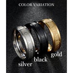 ステンレス リング ローマ数字 指輪 シルバー...の詳細画像1