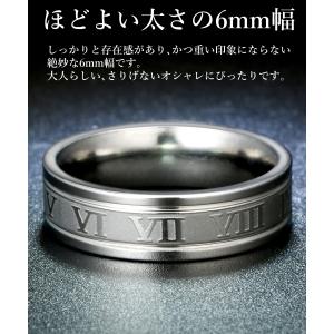 ステンレス リング ローマ数字 指輪 シルバー...の詳細画像3