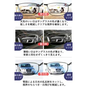 調光 偏光 サングラス メンズ UVカット 撥...の詳細画像2
