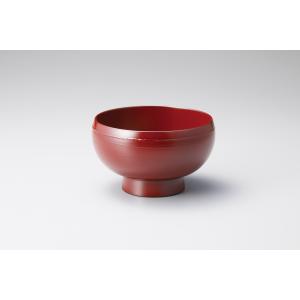 麺鉢 うどん鉢 5.5 朱 漆塗り 木質 山中漆器 山中塗り 大椀 1客 ギフト