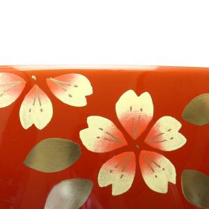 桜 カラー汁椀 洗朱 オレンジ 越前漆器 お椀...の詳細画像2
