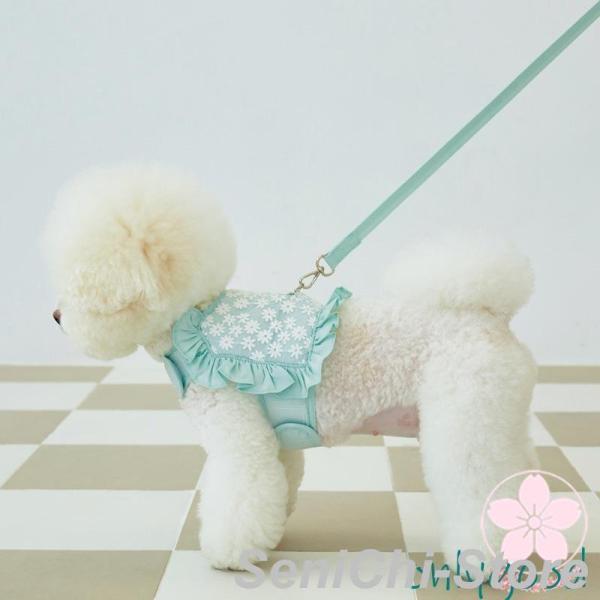 ペット 服 安い 犬 春 夏 花 柄 フリル ハーネス ウェア かわいい 可愛い ハイブランド 猫 ...