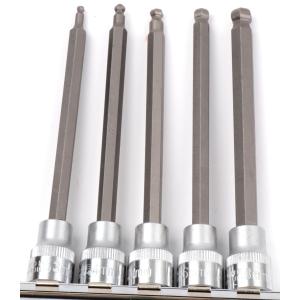 KOSHIHARA コシハラ K227 差込角 9.5mm(3/8インチ) ロングボールポイントヘックスビットソケットセット