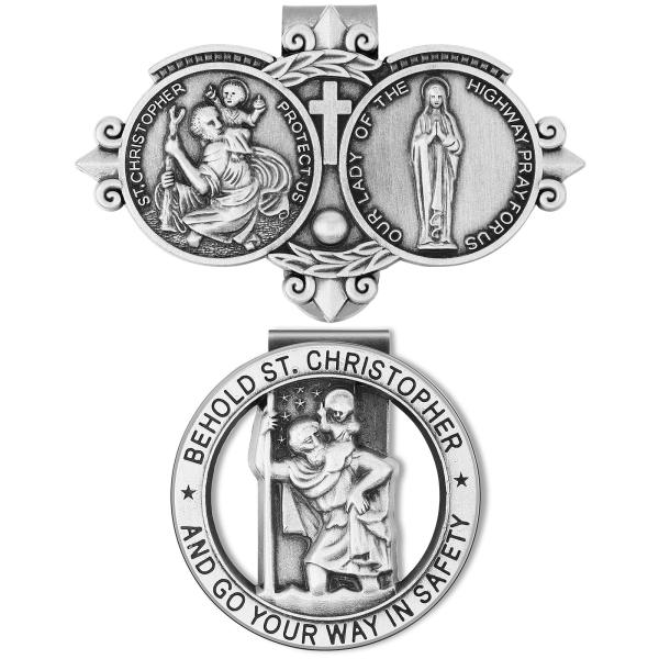【並行輸入品】2 Pieces St Christopher Medal for Car, Our ...