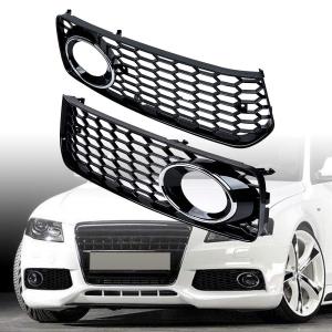 【並行輸入品】LeeMas 2008 2012 Audi A5 S Line S5 B8 RS5 Pre LCI 光沢ブラックハニカムメッシュフ