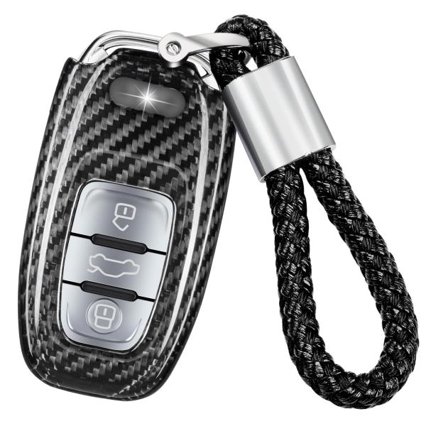 【並行輸入品】T carbon Key Fob Cover Compatible with Audi...