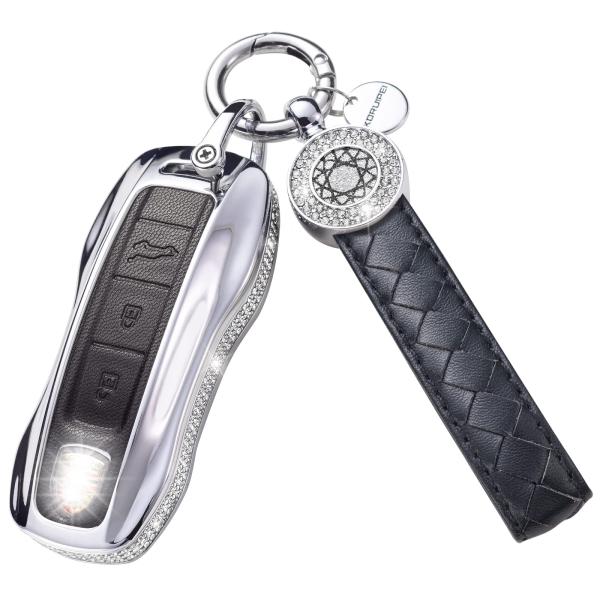 【並行輸入品】SHANGHONG for Porsche Key fob Cover, Leathe...