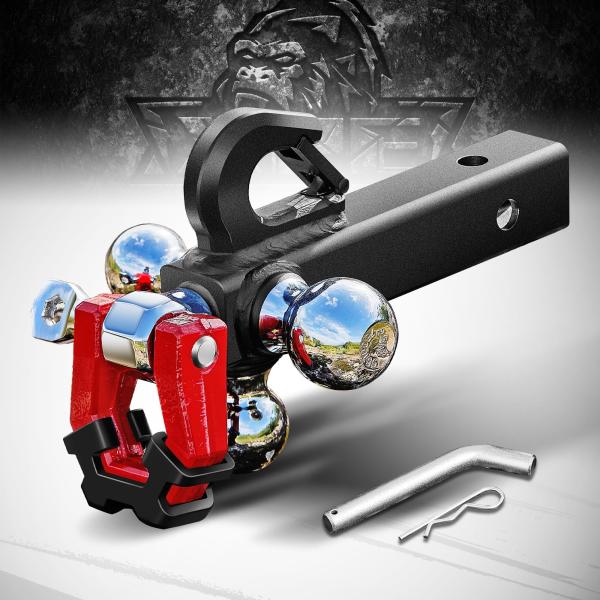 【並行輸入品】XPE 5イン1 トレーラーヒッチ トライボールマウント フック&amp;ピン&amp;回転可能な牽引...