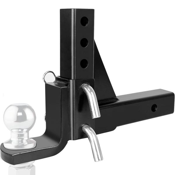 【並行輸入品】VONLX トレーラーヒッチボールマウントクラス3牽引ヒッチ 8ポジション調整可能ボー...