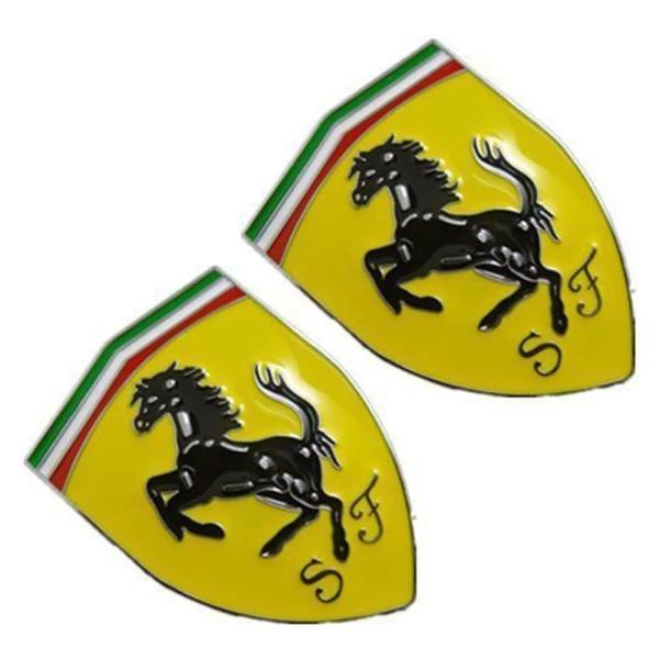 【並行輸入品】HSHYF Car 3D Metal Emblem Sticker, for Ferr...