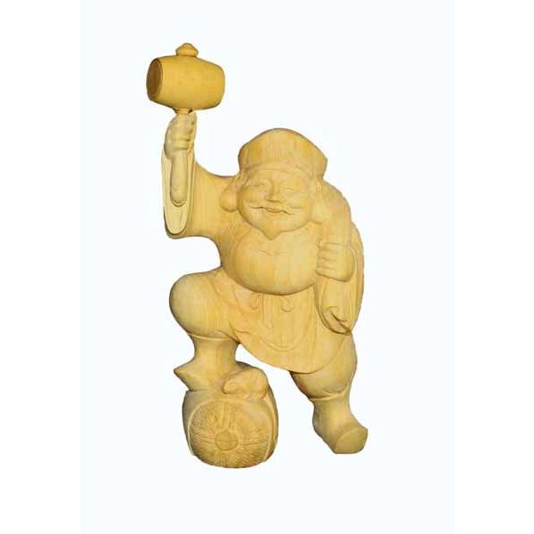 【すぐに使える10％OFFクーポン】総柘植材「大黒天」天然木・手彫りの置物