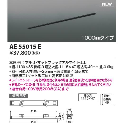安心のメーカー保証【ご注文合計25,001円以上送料無料】Ｔ区分 コイズミ照明器具 AE55015E...