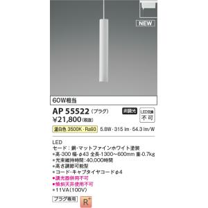 安心のメーカー保証【ご注文合計25,001円以上送料無料】Ｔ区分 コイズミ照明器具 AP55522 ...