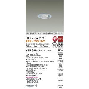 安心のメーカー保証【送料無料】大光電機 DDL-5562YS 屋外灯 ダウンライト LED≪在庫確認後即納可能≫ 実績20年の老舗｜照明器具と住まいのこしなか