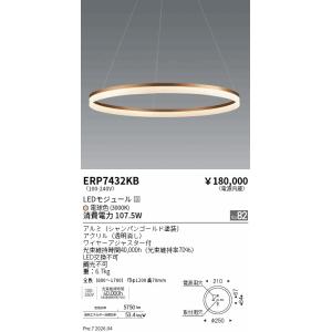 遠藤照明 安心のメーカー保証【送料無料】 ERP7431KB ペンダント LED