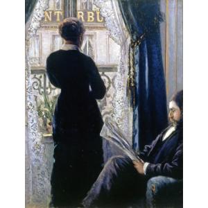 バルコニー ギュスターヴ・カイユボット Gustave Caillebotte 手描き