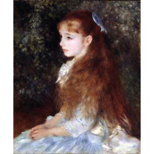 新品【蔵出し】大型　イレーヌ・カーン・ダンヴェール嬢　 立体複製名画 レプリカ ルノワール 絵画 イレーヌ・カーン・ダンヴェール嬢（可愛いイレーヌ