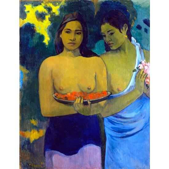 Two Tahitian Women with Mango Flowersポール・ゴーギャン　Pau...