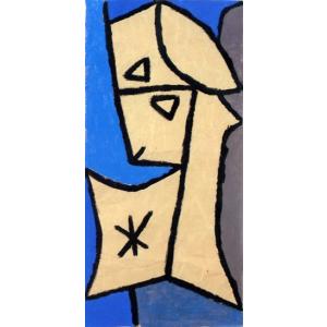 Hoher Wachter パウルクレー　Paul klee 手描き油絵複製画　模写　レプリカ 送料無料