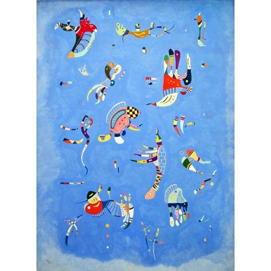 Sky Blue カンディンスキー　Wassily Kandinsky 手描き油絵複製画　模写　レプ...