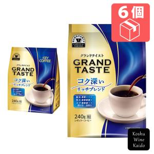 キーコーヒー　グランドテイスト コク深いリッチブレンド 粉 240g×6個　(4901372106511)【レギュラーコーヒー】