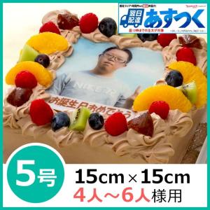 写真ケーキ（四角）　生チョコ　5号キャラクターケーキ