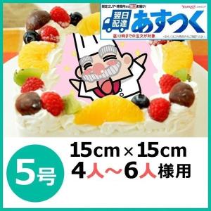 写真ケーキ（四角）　5号　生クリーム キャラクターケーキ