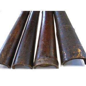 くん煙すす竹】押縁用の竹(半割) 直径約5〜6cm×長さ180cm : 越川