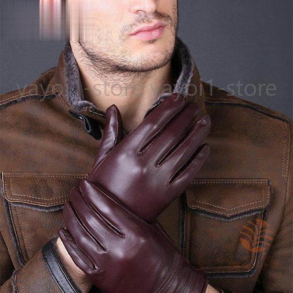 本革手袋 メンズ グローブ レザーグローブ レザー手袋 glove 防寒 バイク手袋 バイクグローブ...