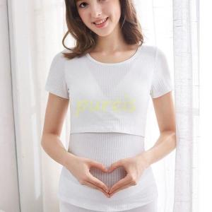 授乳服 半袖 マタニティ インナー 夏用 レデ...の詳細画像2