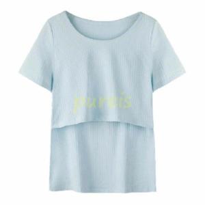 授乳服 半袖 マタニティ インナー 夏用 レデ...の詳細画像5