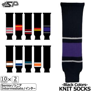 SP Apparel ホッケーストッキング ニット -Black Colors -シニア,インター ラッピング可 -TC｜kosugi-skate