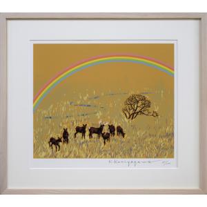 桜 絵画 花 絵 版画 シルクスクリーン 池上壮豊 「桜・おぼろ」 額付き