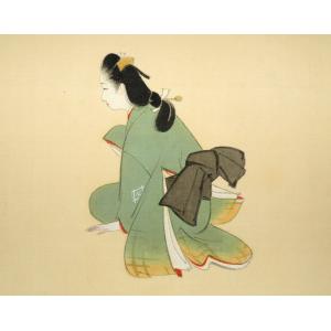 上村 松園「春乃小鳥」絹本・彩色・6号■女性初...の詳細画像4