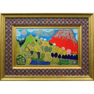 片岡　球子「富士」日本画・M6号■文化勲章受章■北海道立近代美術館に作品収蔵■103才で天寿を全う■札幌出身【小竹美術】真作保証