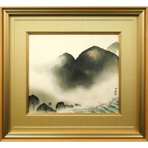 横山　大観「春趣（山桜）」絹本・彩色・6号・共板付・鑑定登録済み■第1回文化勲章受章■近代日本画の巨匠【小竹美術】真作保証