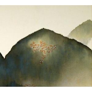 横山 大観「春趣(山桜)」絹本・彩色・6号・共...の詳細画像4