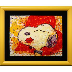 トム　エバハート（TOM　EVERHART）「A　KISS　IS　JUST　A　KISS」リトグラフ■ピーナッツ公認アーティスト【小竹美術】真作保証